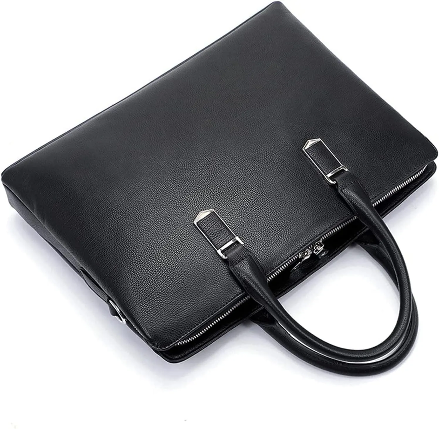 13inch Laptop Portfolio Satchel Slim Business Briefcase Office Crossbody Shoulder Leather Messenger Bag