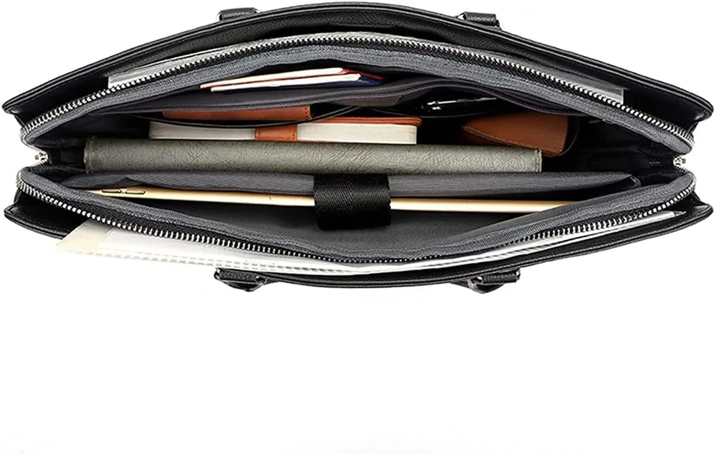 13inch Laptop Portfolio Satchel Slim Business Briefcase Office Crossbody Shoulder Leather Messenger Bag