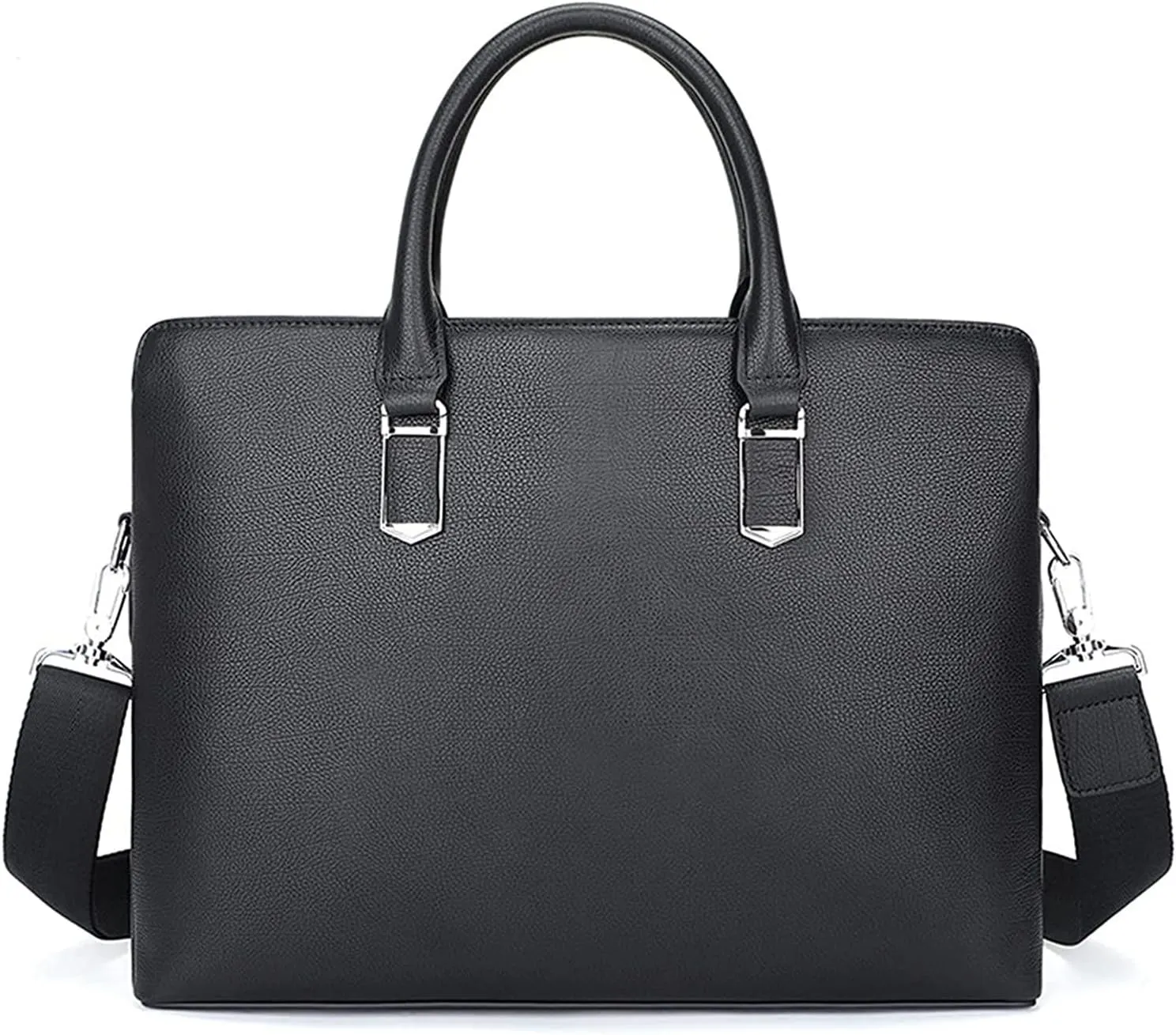 13inch Laptop Portfolio Satchel Slim Business Briefcase Office Crossbody Shoulder Leather Messenger Bag