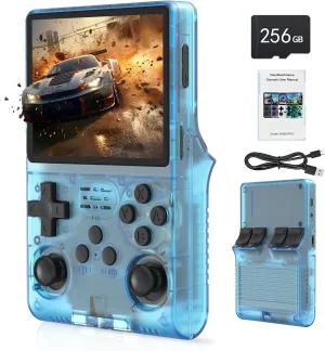 30000 Games in 1 Handheld Game Console R40S PRO 3.5 inch IPS Screen Mini Retro Console 3800mAh Portable Pocket Arcade 45 simulators 256G TF Card