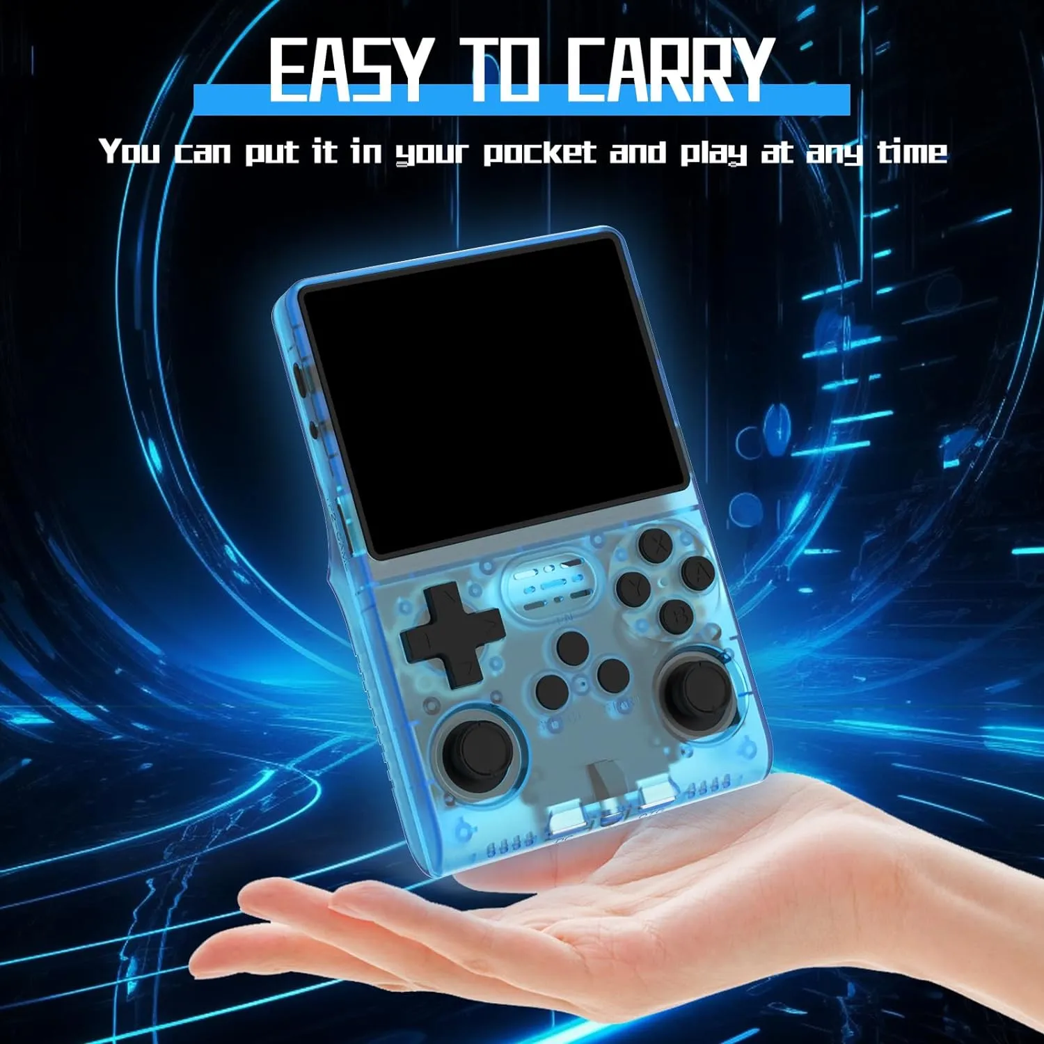 30000 Games in 1 Handheld Game Console R40S PRO 3.5 inch IPS Screen Mini Retro Console 3800mAh Portable Pocket Arcade 45 simulators 256G TF Card