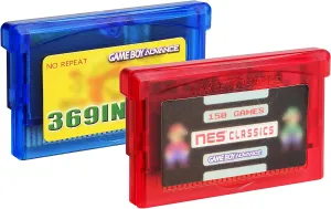 369 in 1 Games Card and 150 NES Classics Game Cartridge for GBA/GBA SP/GBM/NDS/NDSL Game Console 2pcs