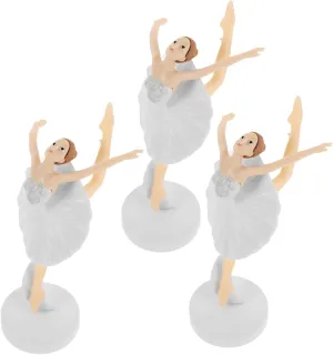 Alipis Chic Ballet Girl Cake Decorations Happy Birthday Cake Toppers Dancing Girl Figurine for Wedding