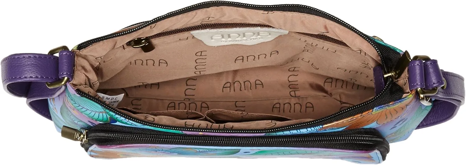 Anna by Anuschka Crossbody Organizer Bag-Leather