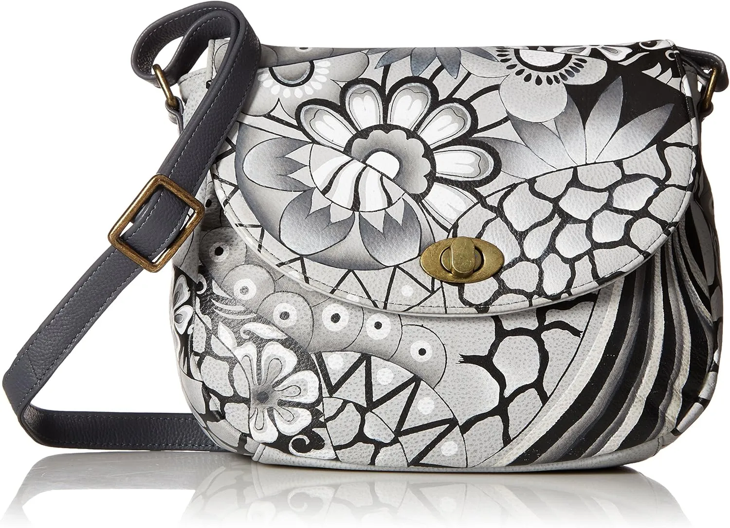 Anna by Anuschka Hand Painted Leather Women's Flap Crossbody