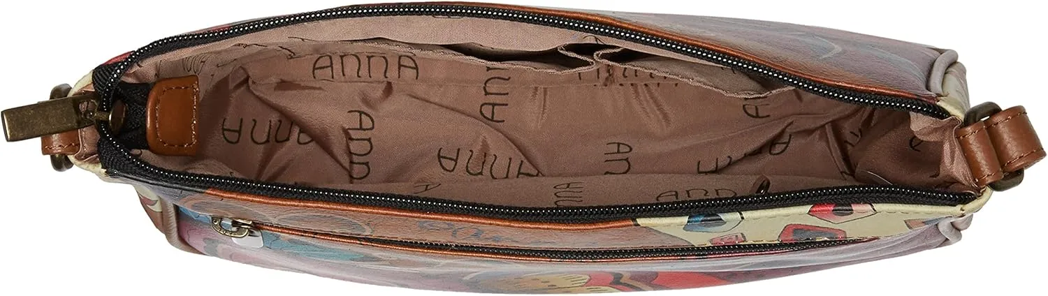 Anna by Anuschka Hand Painted Leather Women's Mini Wide Crossbody