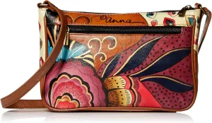 Anna by Anuschka Hand Painted Leather Women's Mini Wide Crossbody