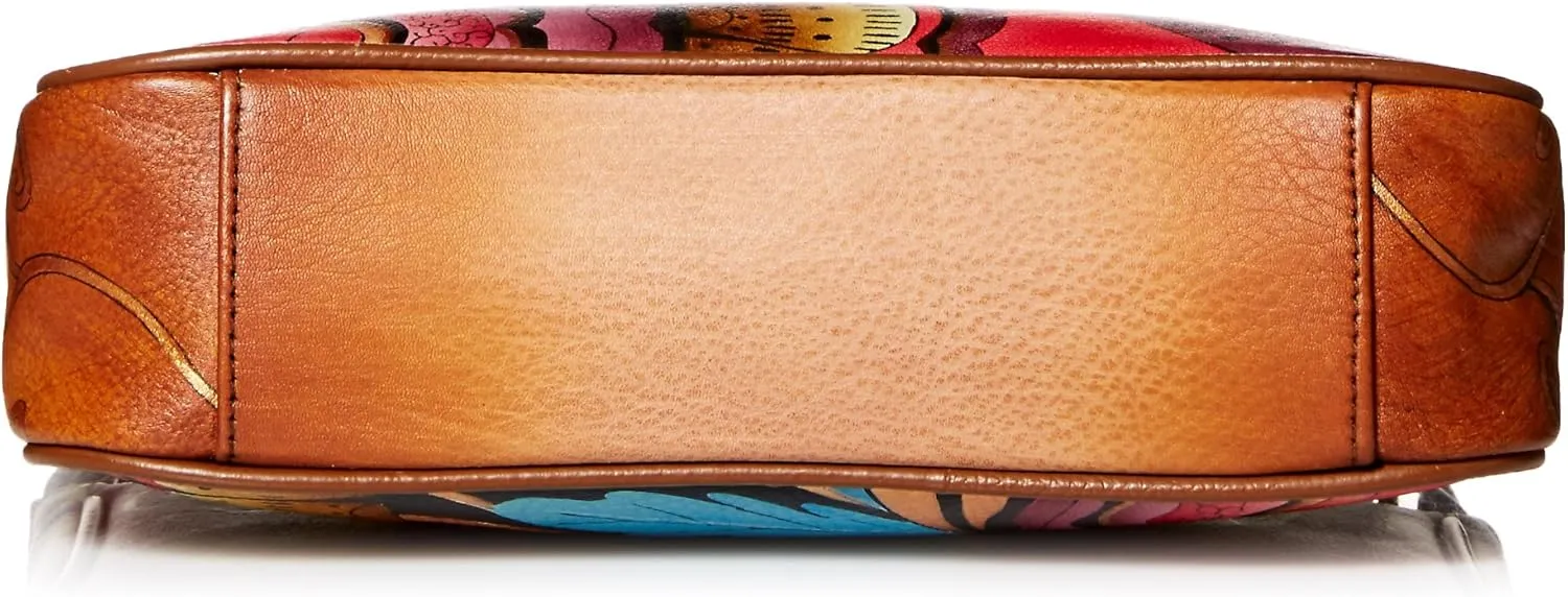 Anna by Anuschka Hand Painted Leather Women's Mini Wide Crossbody