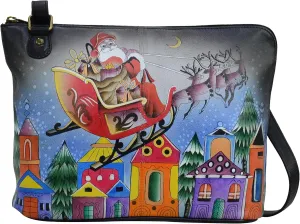Anna by Anuschka Hand Painted Women’s Genuine Leather-Two-Sided Zip Travel Organizer