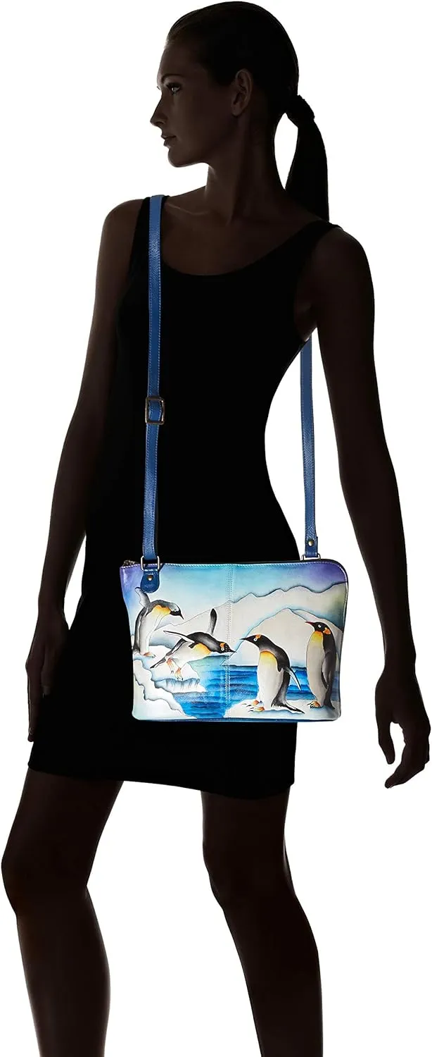 Anna by Anuschka Hand Painted Women’s Genuine Leather-Two-Sided Zip Travel Organizer