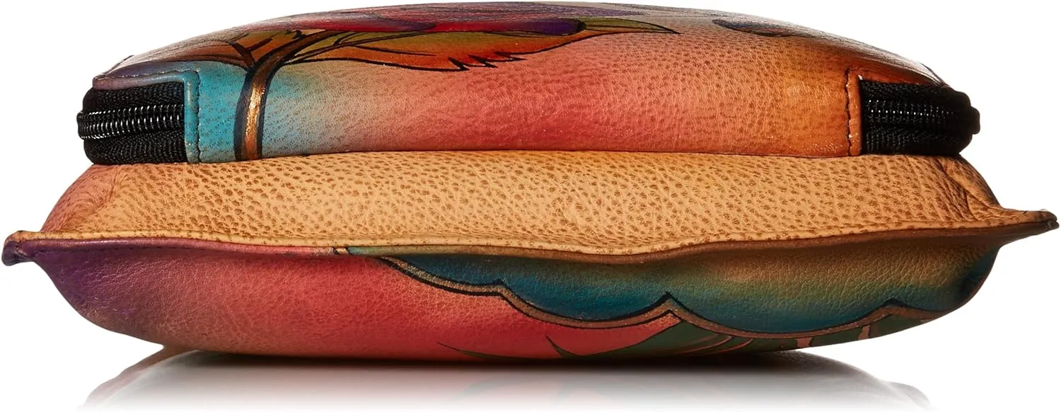 Anna by Anuschka Women's Genuine Leather Large Cross-Body Handbag | Zip-Top Multi-Compartment Organizer