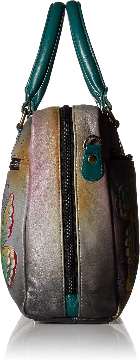 Anna by Anuschka Women’s Genuine Leather Medium Cross Body | Hand Painted Original Artwork | Chic & Stylish Organizer