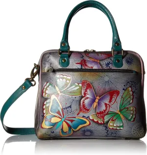 Anna by Anuschka Women’s Genuine Leather Medium Cross Body | Hand Painted Original Artwork | Chic & Stylish Organizer