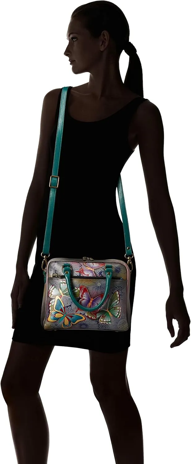 Anna by Anuschka Women’s Genuine Leather Medium Cross Body | Hand Painted Original Artwork | Chic & Stylish Organizer