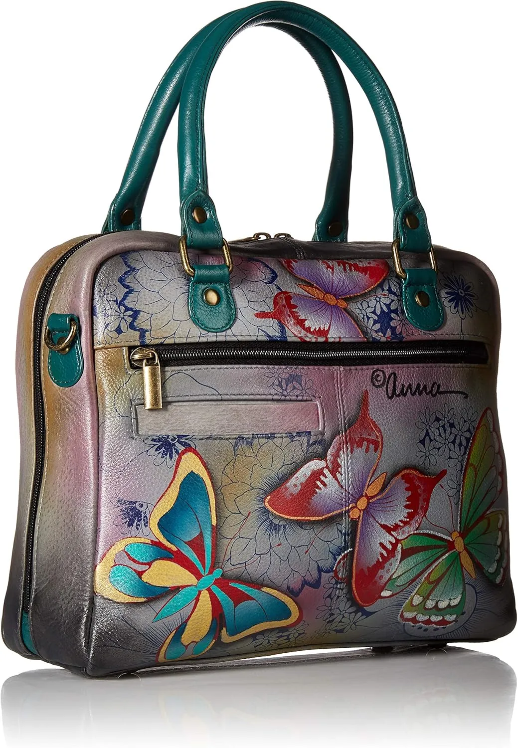 Anna by Anuschka Women’s Genuine Leather Medium Cross Body | Hand Painted Original Artwork | Chic & Stylish Organizer