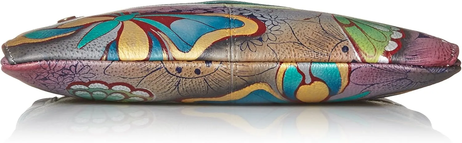 Anna by Anuschka Women's Original Hand-Painted Genuine Leather Medium Crossbody