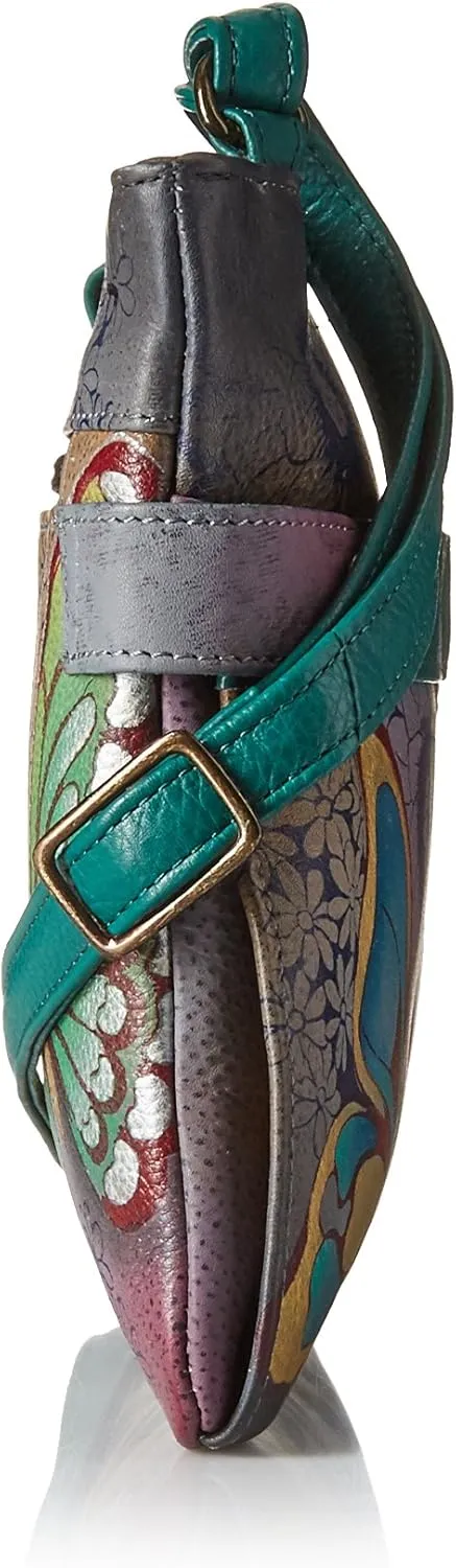 Anna by Anuschka Women's Original Hand-Painted Genuine Leather Medium Crossbody