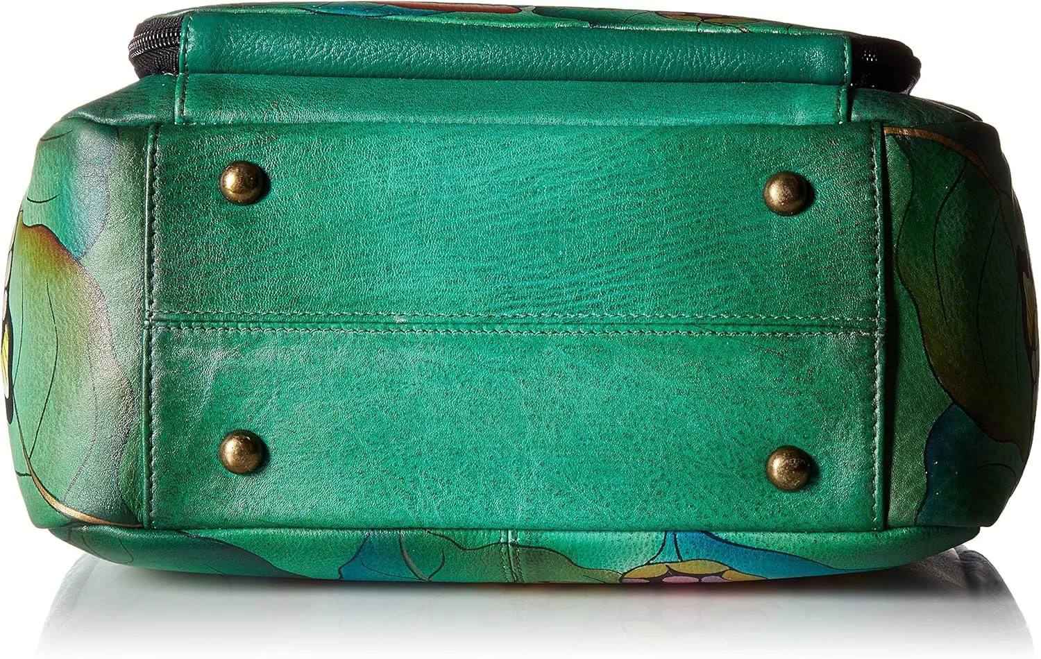 Anna by Anuschka Womens Zip-top Multi-compartment Tall Organizer Genuine Leather