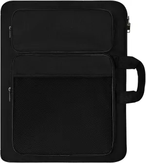 Art Portfolio Kids Artwork,Art Bag15 X 18 For Child Artwork 8K Organizer,A3 portfolio Case For Carrying Artwork With Tote And Backpack (Black)