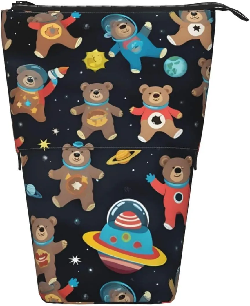 Baby Sloths Sleeping Cute Stand Up Pencil Case,Spacious Pencils Pouches Pens Bag For Work Office Artists Supplies