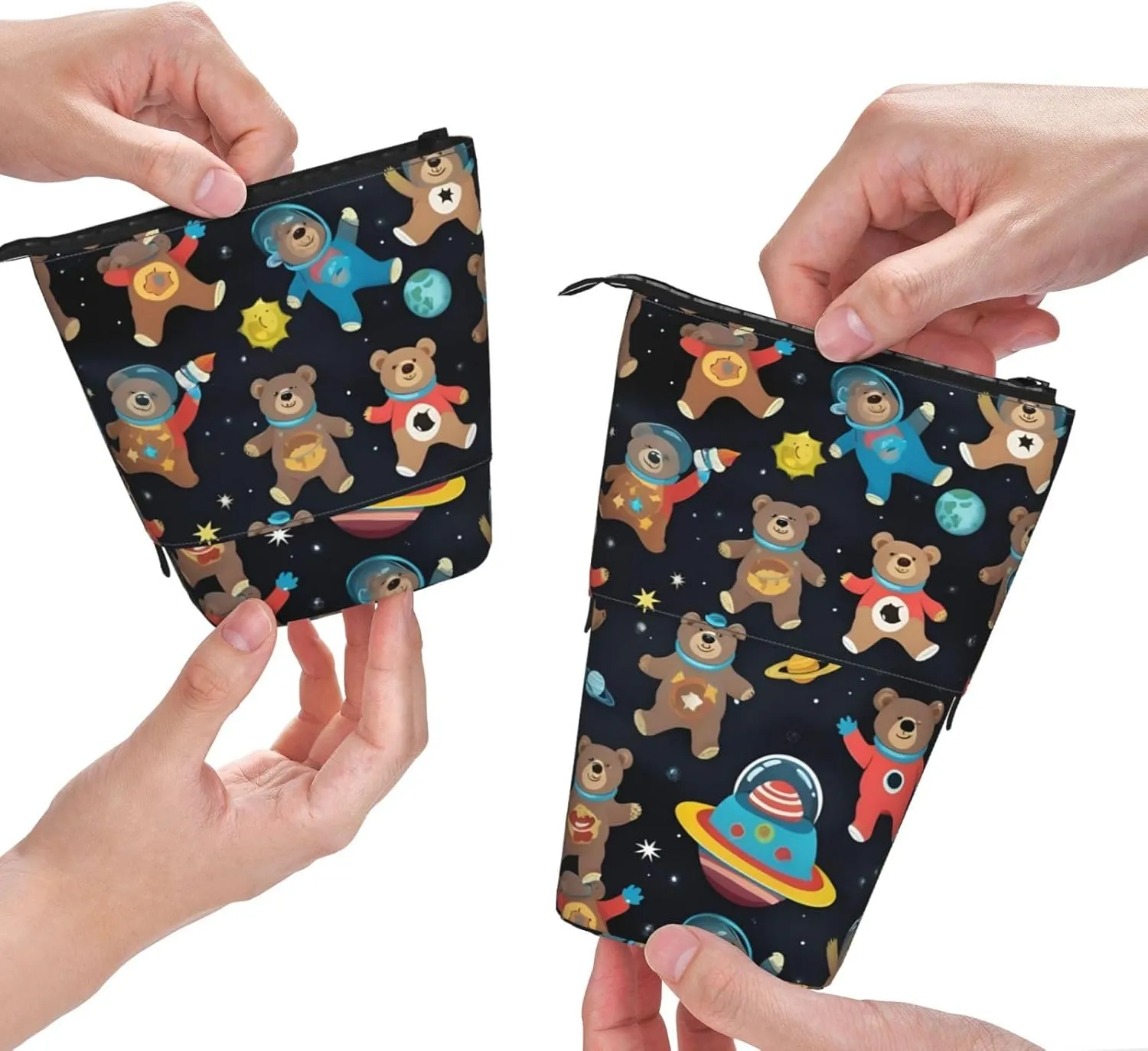 Baby Sloths Sleeping Cute Stand Up Pencil Case,Spacious Pencils Pouches Pens Bag For Work Office Artists Supplies