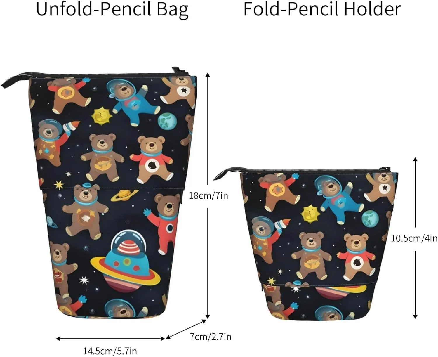 Baby Sloths Sleeping Cute Stand Up Pencil Case,Spacious Pencils Pouches Pens Bag For Work Office Artists Supplies