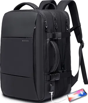 BANGE 32L Travel Backpack for Men,Flight Approved Carry On Backpack for International Travel Bag,17-inch Laptop Backpacks,Large Daypack Business Weekender Luggage Back Pack