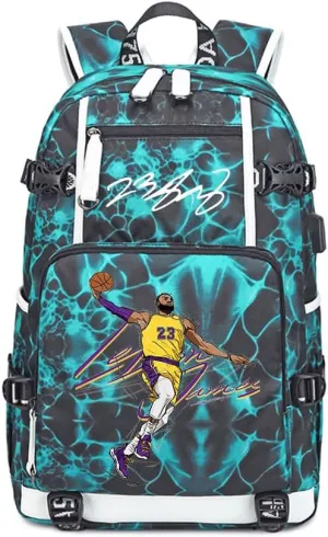 Basketball Player 23 Creative Backpacks Sports Fan Bookbag Travel Student Backpack For Men Women (1)