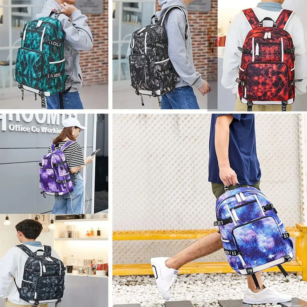 Basketball Player 23 Multifunction Backpack Travel Student Backpack Fans Bookbag For Men Women (B)
