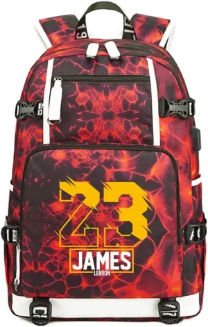 Basketball Player 23 Multifunction Backpack Travel Student Backpack Fans Bookbag For Men Women (B)