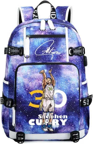 Basketball Player 30 Multifunction Backpack Travel Student Backpack Fans Bookbag For Men Women (5)