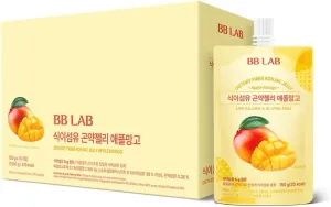 BB LAB Dietary Fiber Konjac Jelly, Apple Mango (10 Packs/52.9 oz) - 5g Fiber, Low-Calorie, Low Sugar (1g), Healthy Korean Snack, Vegan, Gluten-Free, Fiber-Rich Jelly Drink