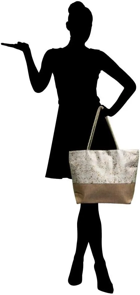 Beach Bag Large for Gym Beach Travel Daily Tote Bags with Top Zipper Closure, Cotton Rope Handles.