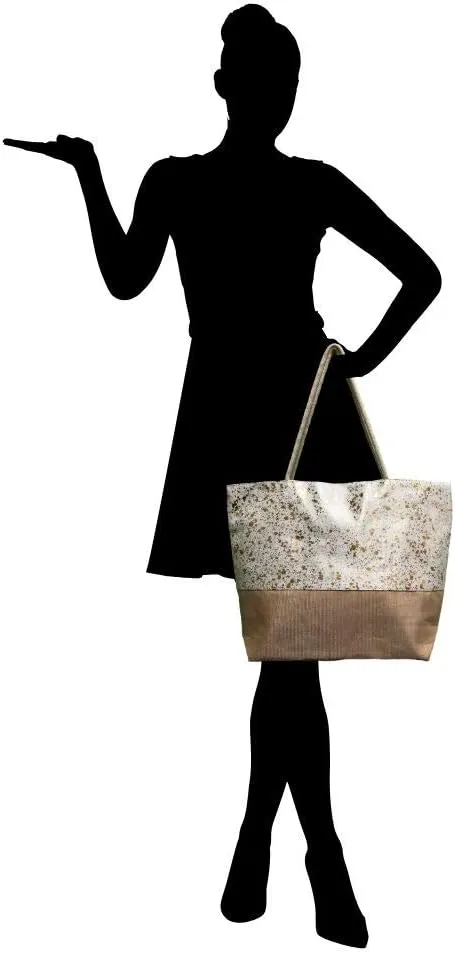 Beach Bag Large for Gym Beach Travel Daily Tote Bags with Top Zipper Closure, Cotton Rope Handles.