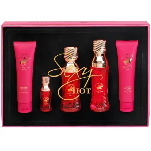 Beverly Hills Polo Club BHPC Perfume Gift Set for Women | 5 Piece Eau de Toilette Body Mist Cream Shower Gel Fragrances (Hot)