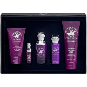 Beverly Hills Polo Club Champion Cologne Gift Set for Men | 3.4oz Eau de Toilette, Body Wash, Aftershave, Deodorant | BHPC