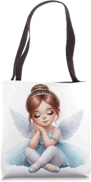 Blue Ballerina Fairy Dance Ballet Lyrical Musical Tote Bag