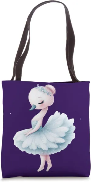 Blue Ballerina Swan Dance Ballet Lyrical Musical Tote Bag