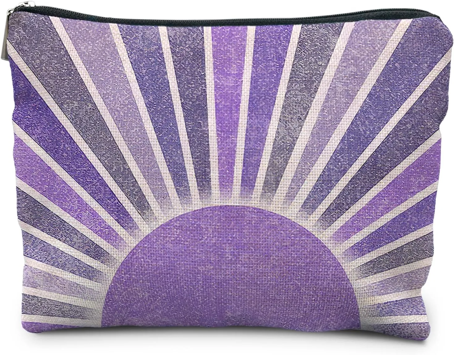 Boho Makeup Bag, Boho Gifts for Women, Boho Abstract Purple Sun Sunshine Makeup Bags for Women, Boho Makeup Pouch Zipper Pouch, Purple Makeup Bag for Women