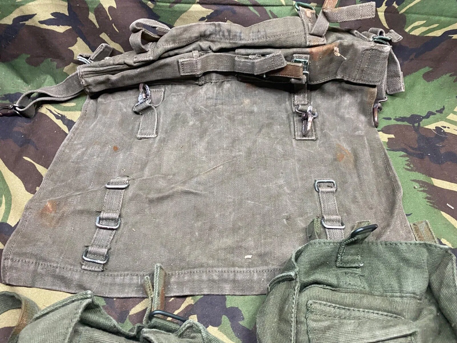 British Army DPM Combat Webbing Equipment Poncho Carrier & Pouches