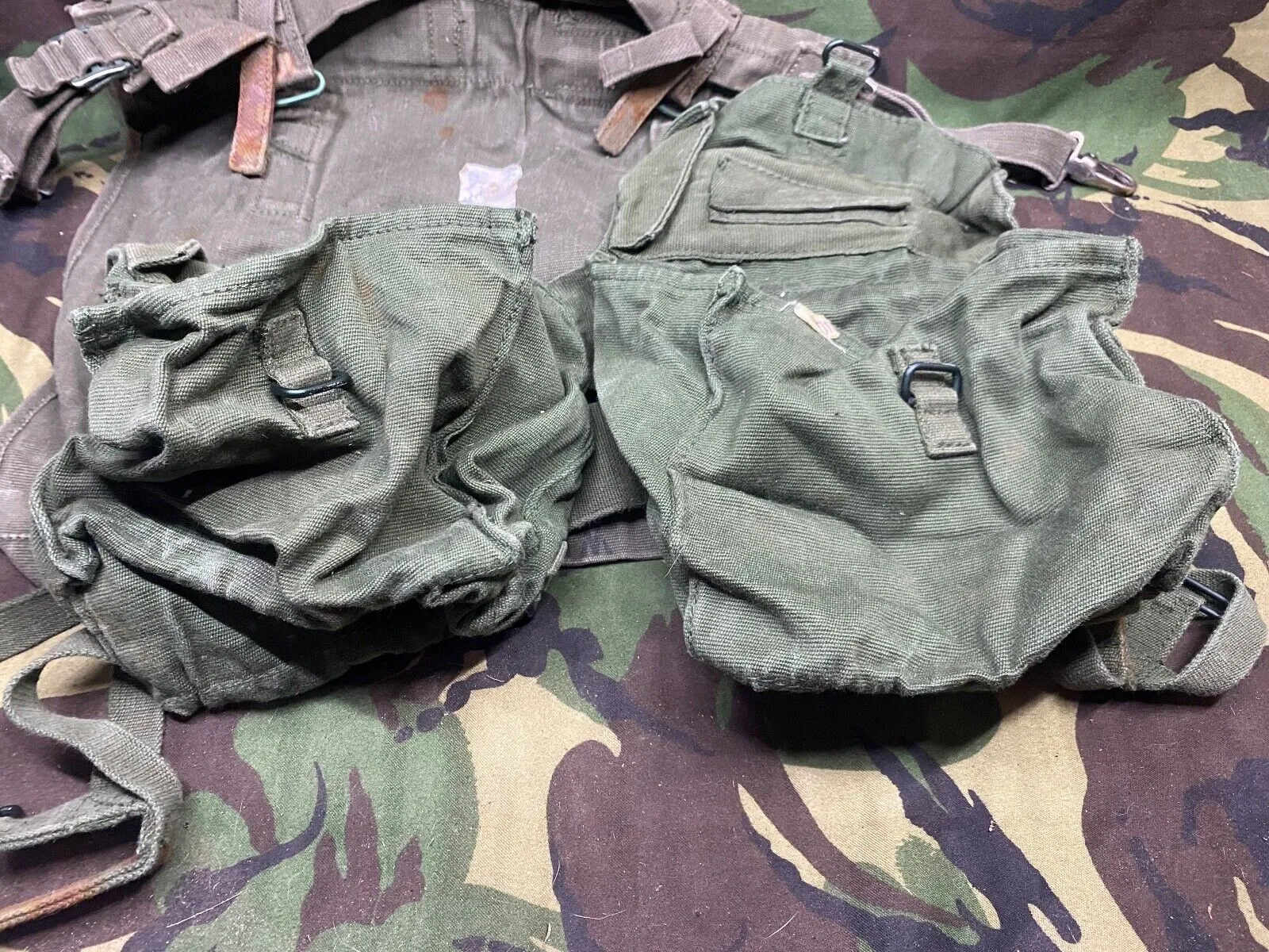 British Army DPM Combat Webbing Equipment Poncho Carrier & Pouches