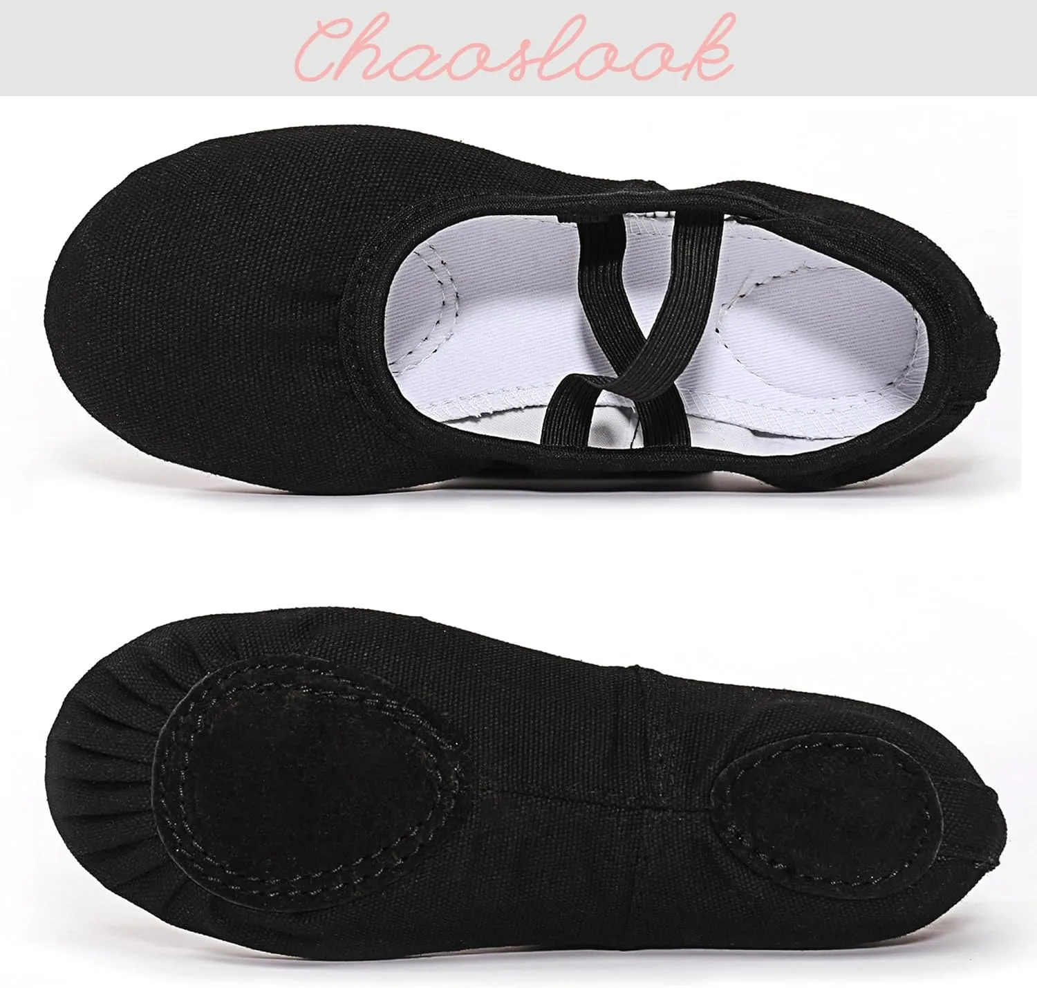 Canvas Ballet Dance Shoes Girls Womens Ballet Shoes Stretch Split Sole for Perform Dance Yoga
