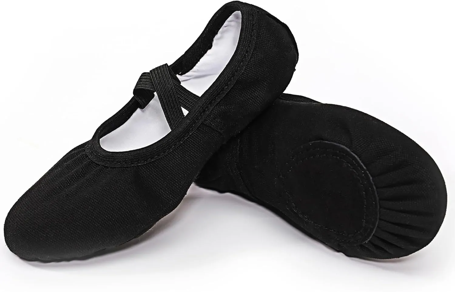 Canvas Ballet Dance Shoes Girls Womens Ballet Shoes Stretch Split Sole for Perform Dance Yoga