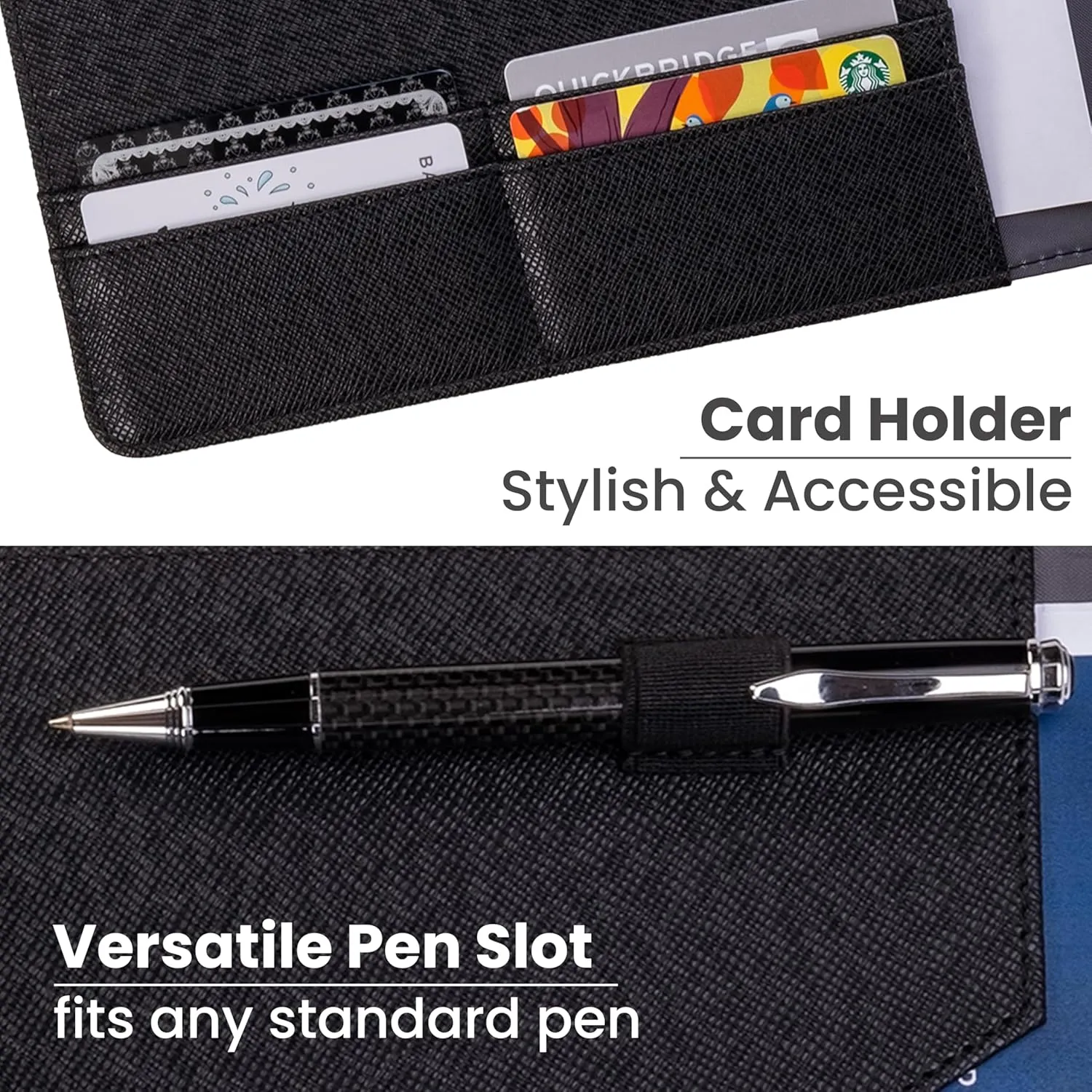 Case it The Premier PADFOLIO Case-it Business Meeting Padfolio | Professional Portfolio with Letter Size Writing Pad/PAD-14-BLK