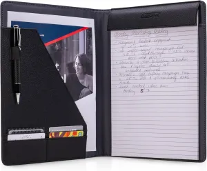 Case it The Premier PADFOLIO Case-it Business Meeting Padfolio | Professional Portfolio with Letter Size Writing Pad/PAD-14-BLK