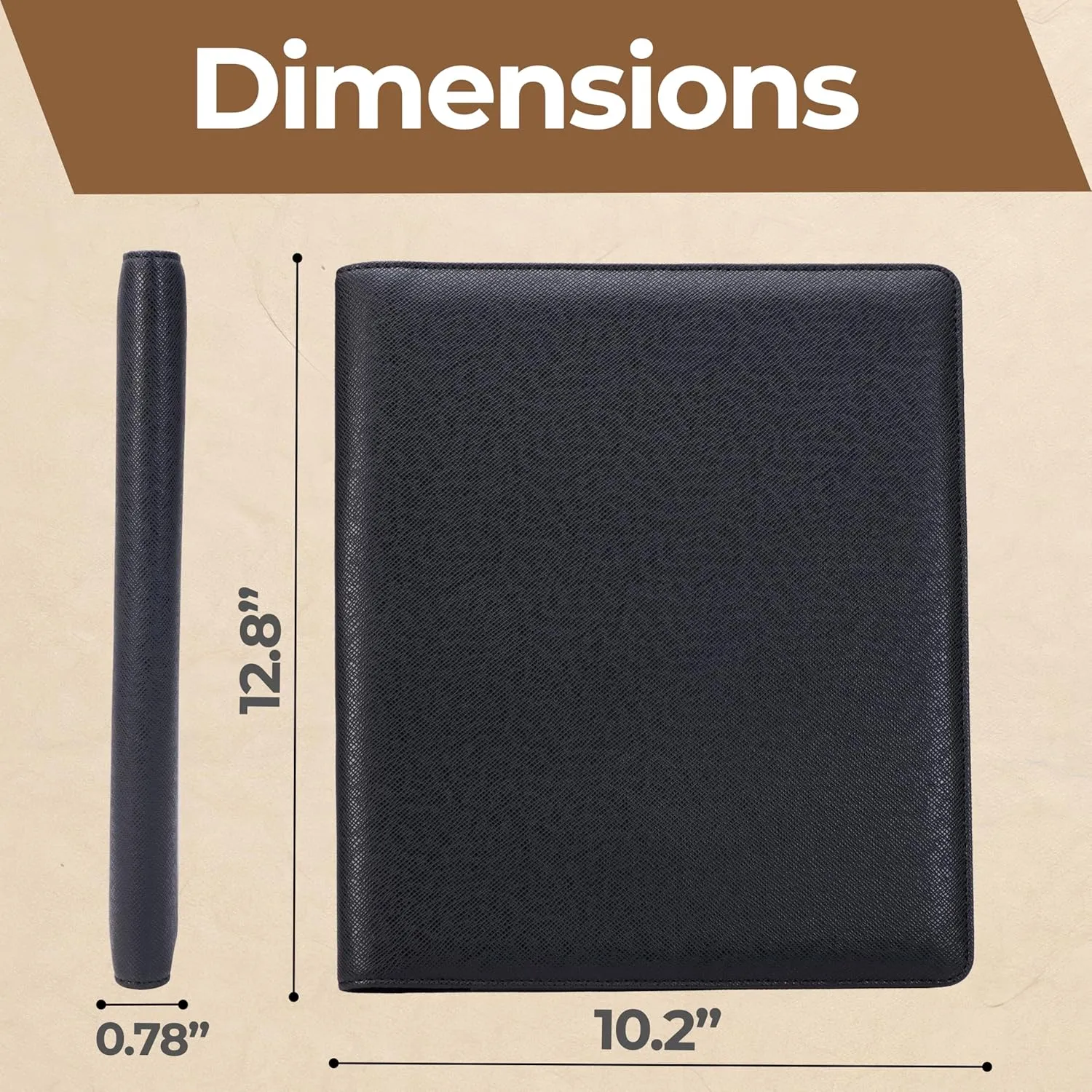 Case it The Premier PADFOLIO Case-it Business Meeting Padfolio | Professional Portfolio with Letter Size Writing Pad/PAD-14-BLK