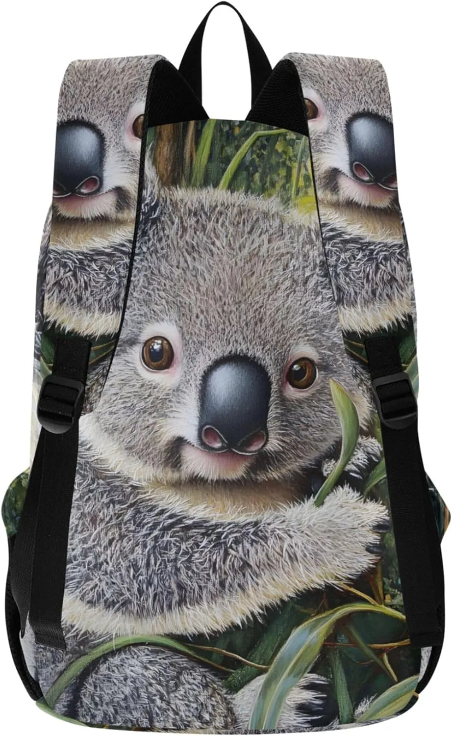 CHIFIGNO Cute Koala Green Leaves Cute Backpacks for Women Casual Fashion Back to School Bookbag