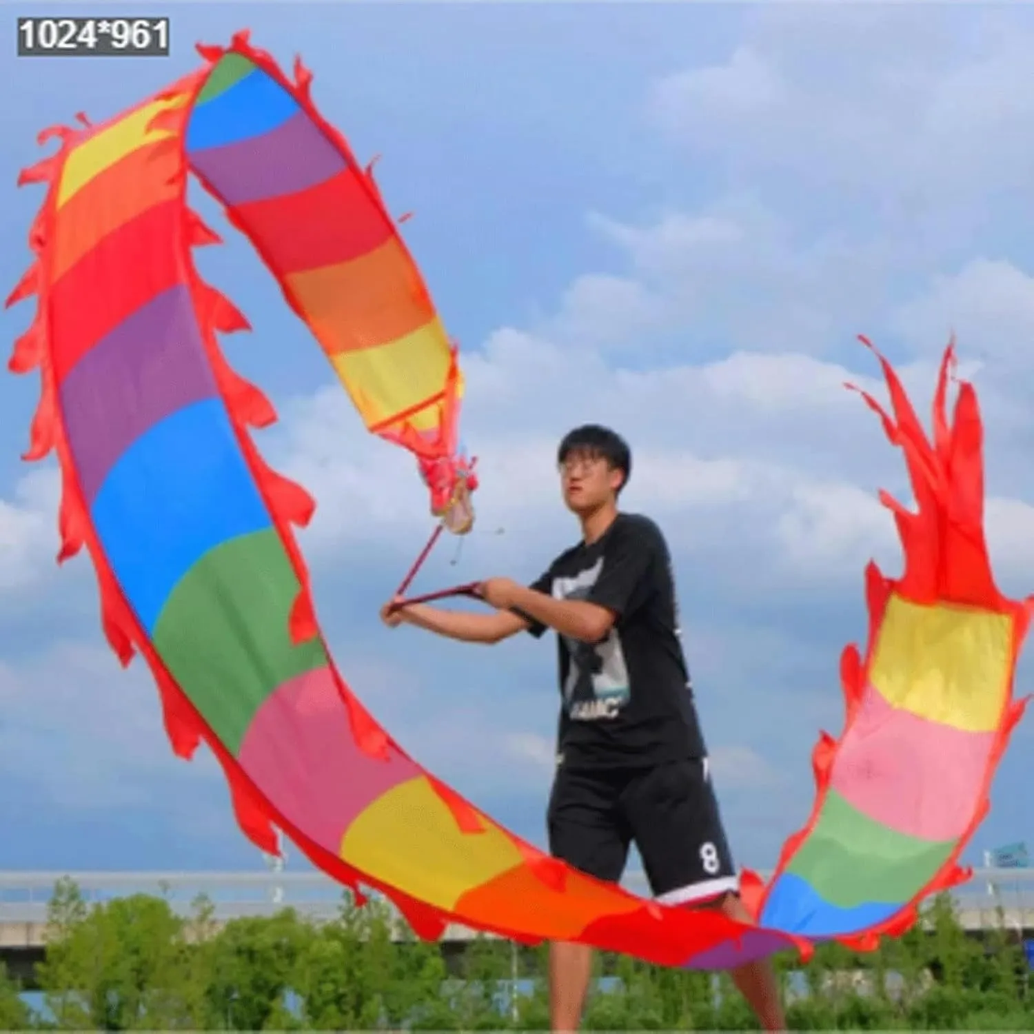 Chinese Dragon Dance 3D Dragon Ribbon Streamer Chinese Dragon Dance Stage Performance Chinese New Year Dragon Dance Fitness Dragon Dance Interesting