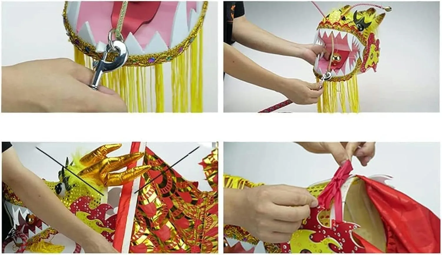 Chinese Dragon Dance 3D Dragon Ribbon Streamer Chinese Dragon Dance Stage Performance Chinese New Year Dragon Dance Fitness Dragon Dance Interesting