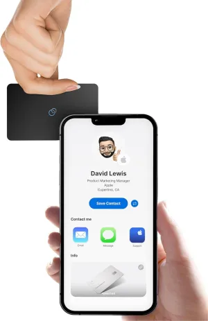 Circo Smart NFC Networking Card - Digital Business Card | Social Media Sharing & Instant Contact - Easy Touch Sharing (Black)